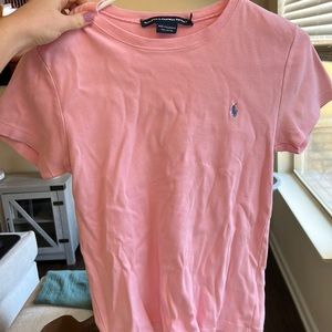 pretty pink vintage ralph lauren sport t-shirt. Large